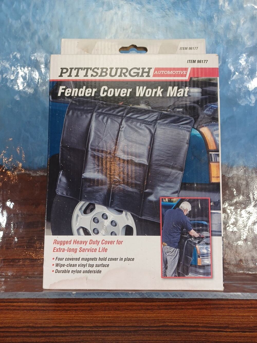 Fender Cover Work Mat 32 1/4 x 24 vinyl top surface nylon underside four magnet